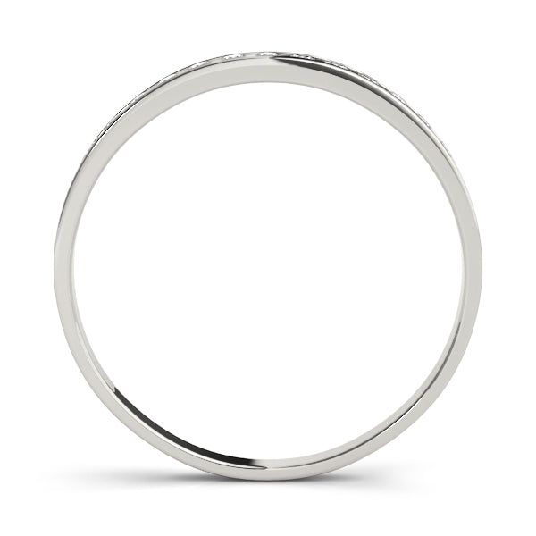 Channel Set Half Eternity Ring in Gold & Platinum