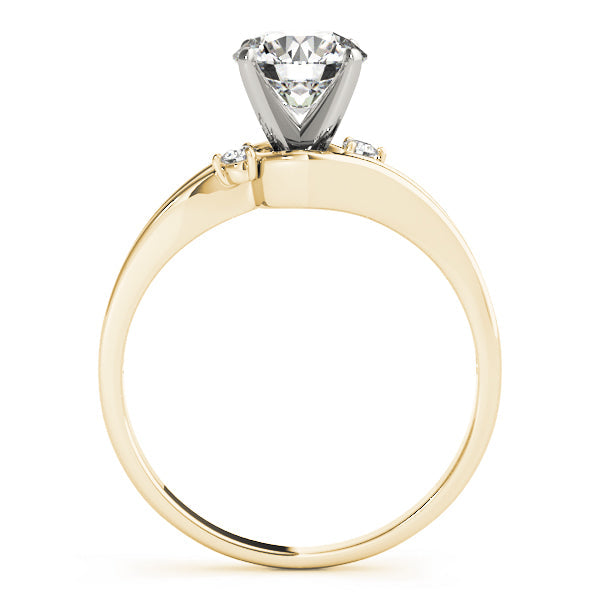 Celestial Solitaires Round Diamond Engagement Ring in 10K/14K gold and platinum with certified lab-grown or natural diamonds