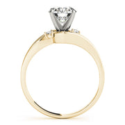 Celestial Solitaires Round Diamond Engagement Ring in 10K/14K gold and platinum with certified lab-grown or natural diamonds