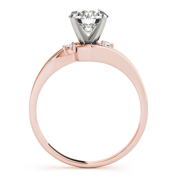 Celestial Solitaires Round Diamond Engagement Ring in 10K/14K gold and platinum with certified lab-grown or natural diamonds