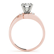 Celestial Solitaires Round Diamond Engagement Ring in 10K/14K gold and platinum with certified lab-grown or natural diamonds