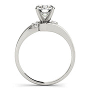 Celestial Solitaires Round Diamond Engagement Ring in 10K/14K gold and platinum with certified lab-grown or natural diamonds