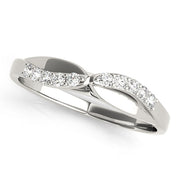Split Shank Curved Half Eternity Ring in Gold & Platinum