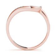Single Row Curved Half Eternity Ring in Gold & Platinum