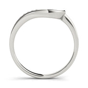Single Row Curved Half Eternity Ring in Gold & Platinum