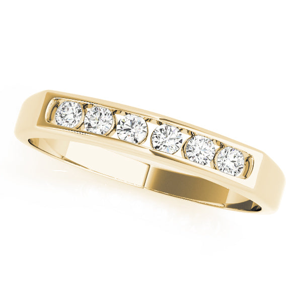 Channel Set Half Eternity Ring in 10K/14K gold and platinum with certified lab-grown or natural diamonds