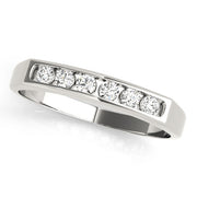 Channel Set Half Eternity Ring in Gold & Platinum