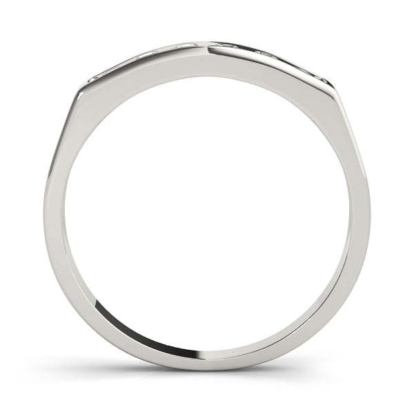 Channel Set Half Eternity Ring in Gold & Platinum