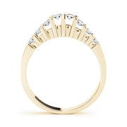 Bar Set Wedding Half Eternity Ring in Gold & Platinum