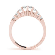 Bar Set Wedding Half Eternity Ring in Gold & Platinum