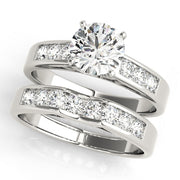 Pristine Channel-Set Round Diamond Engagement Ring in 10K/14K gold and platinum with certified lab-grown or natural diamonds