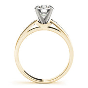 Pristine Channel-Set Round Diamond Engagement Ring in 10K/14K gold and platinum with certified lab-grown or natural diamonds