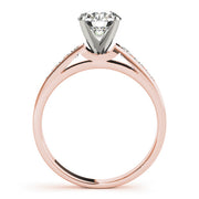 Pristine Channel-Set Round Diamond Engagement Ring in 10K/14K gold and platinum with certified lab-grown or natural diamonds