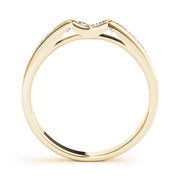 Channel Set Curved Half Eternity Ring in Gold & Platinum