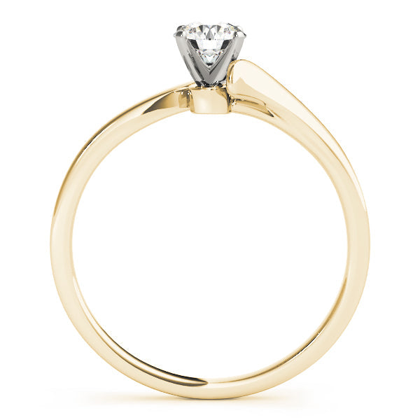 Adored Bypass Round Diamond Engagement Ring in 10K/14K gold and platinum with certified lab-grown or natural diamonds