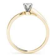 Adored Bypass Round Diamond Engagement Ring in 10K/14K gold and platinum with certified lab-grown or natural diamonds