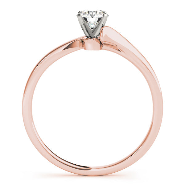 Adored Bypass Round Diamond Engagement Ring in 10K/14K gold and platinum with certified lab-grown or natural diamonds