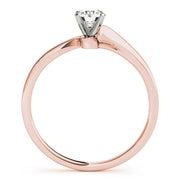 Adored Bypass Round Diamond Engagement Ring in 10K/14K gold and platinum with certified lab-grown or natural diamonds