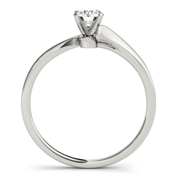 Adored Bypass Round Diamond Engagement Ring in 10K/14K gold and platinum with certified lab-grown or natural diamonds