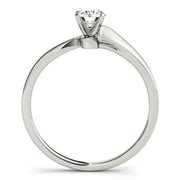 Adored Bypass Round Diamond Engagement Ring in 10K/14K gold and platinum with certified lab-grown or natural diamonds