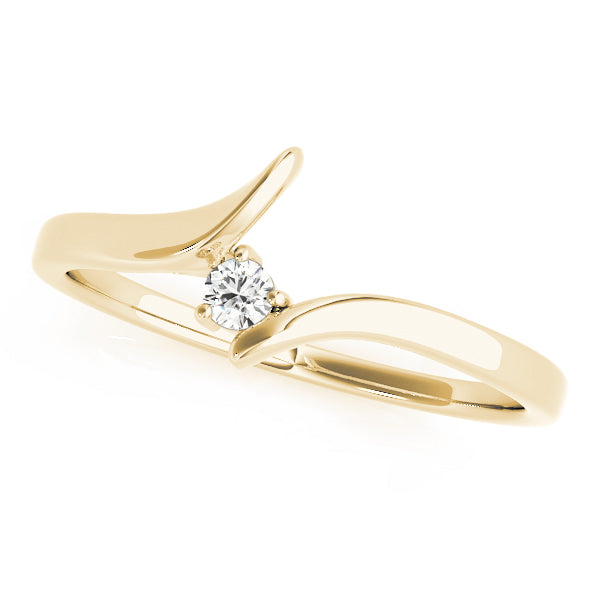 Curved Bands Half Eternity Ring in 10K/14K gold and platinum with certified lab-grown or natural diamonds