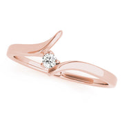 Curved Bands Half Eternity Ring in Gold & Platinum