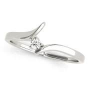Curved Bands Half Eternity Ring in Gold & Platinum