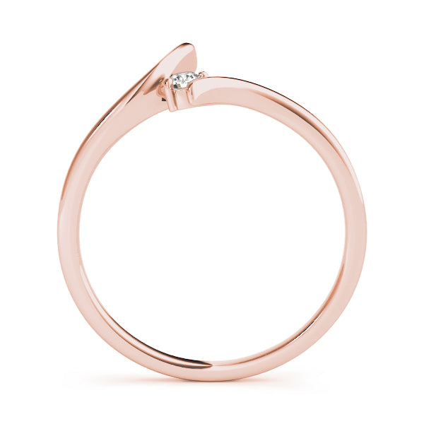 Curved Bands Half Eternity Ring in Gold & Platinum