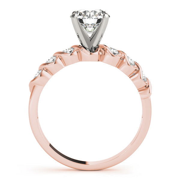 Resplendent Bezel-Set Round Diamond Engagement Ring in 10K/14K gold and platinum with certified lab-grown or natural diamonds