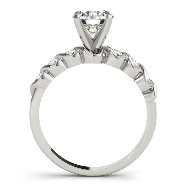 Resplendent Bezel-Set Round Diamond Engagement Ring in 10K/14K gold and platinum with certified lab-grown or natural diamonds