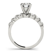 Resplendent Bezel-Set Round Diamond Engagement Ring in 10K/14K gold and platinum with certified lab-grown or natural diamonds