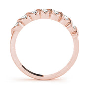Single Row S Half Eternity Ring in Gold & Platinum