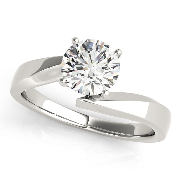 Cherished Solitaires Round Diamond Engagement Ring in 10K/14K gold and platinum with certified lab-grown or natural diamonds