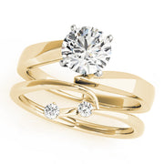 Cherished Solitaires Round Diamond Engagement Ring in 10K/14K gold and platinum with certified lab-grown or natural diamonds