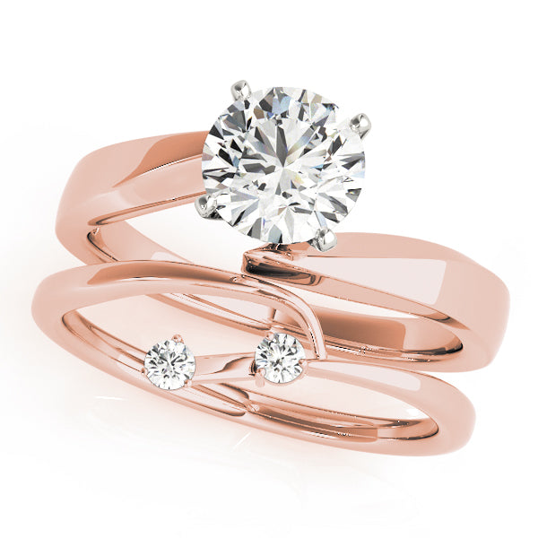 Cherished Solitaires Round Diamond Engagement Ring in 10K/14K gold and platinum with certified lab-grown or natural diamonds