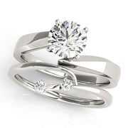 Cherished Solitaires Round Diamond Engagement Ring in 10K/14K gold and platinum with certified lab-grown or natural diamonds