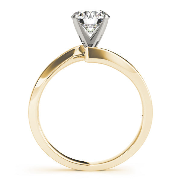 Cherished Solitaires Round Diamond Engagement Ring in 10K/14K gold and platinum with certified lab-grown or natural diamonds