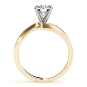 Cherished Solitaires Round Diamond Engagement Ring in 10K/14K gold and platinum with certified lab-grown or natural diamonds