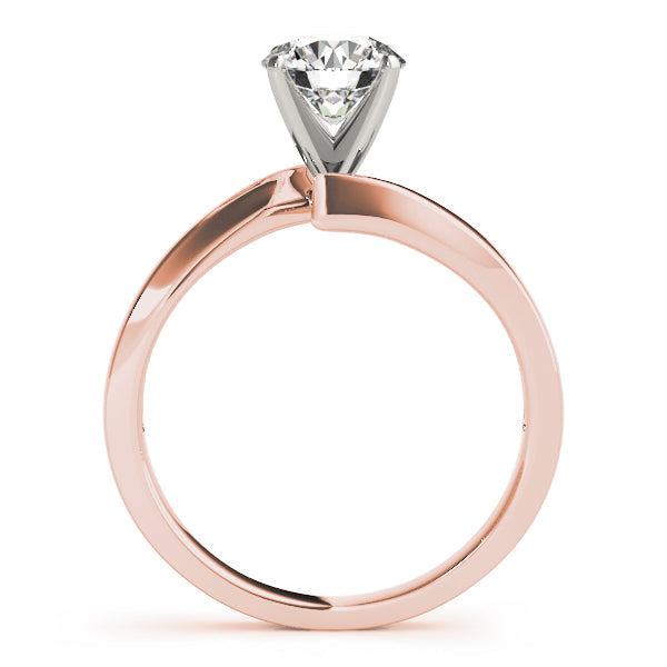 Cherished Solitaires Round Diamond Engagement Ring in 10K/14K gold and platinum with certified lab-grown or natural diamonds