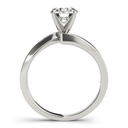 Cherished Solitaires Round Diamond Engagement Ring in 10K/14K gold and platinum with certified lab-grown or natural diamonds
