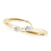 Bypass Half Eternity Ring in 10K/14K gold and platinum with certified lab-grown or natural diamonds