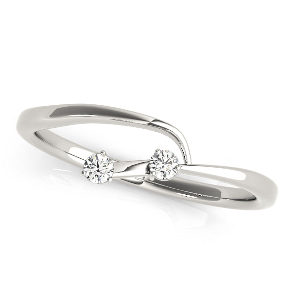 Bypass Half Eternity Ring in Gold & Platinum