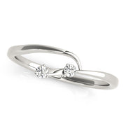 Bypass Half Eternity Ring in Gold & Platinum
