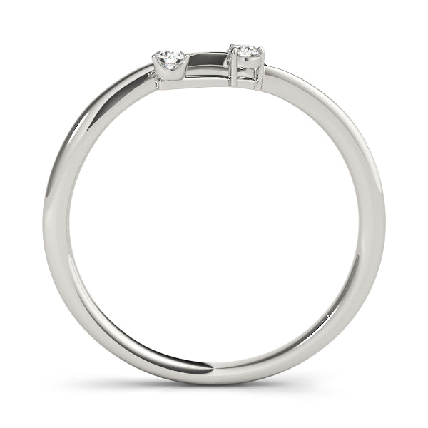Bypass Half Eternity Ring in Gold & Platinum