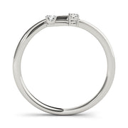 Bypass Half Eternity Ring in Gold & Platinum