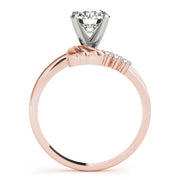 Noble Bypass Round Diamond Engagement Ring in 10K/14K gold and platinum with certified lab-grown or natural diamonds