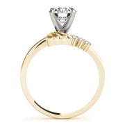 Noble Bypass Round Diamond Engagement Ring in 10K/14K gold and platinum with certified lab-grown or natural diamonds