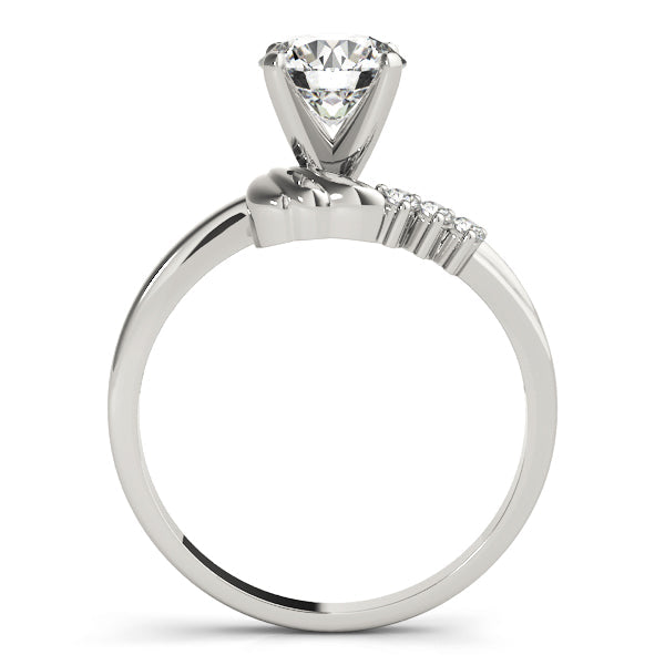 Noble Bypass Round Diamond Engagement Ring in 10K/14K gold and platinum with certified lab-grown or natural diamonds