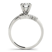 Noble Bypass Round Diamond Engagement Ring in 10K/14K gold and platinum with certified lab-grown or natural diamonds