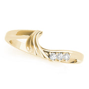 Curved Bands Half Eternity Ring in 10K/14K gold and platinum with certified lab-grown or natural diamonds